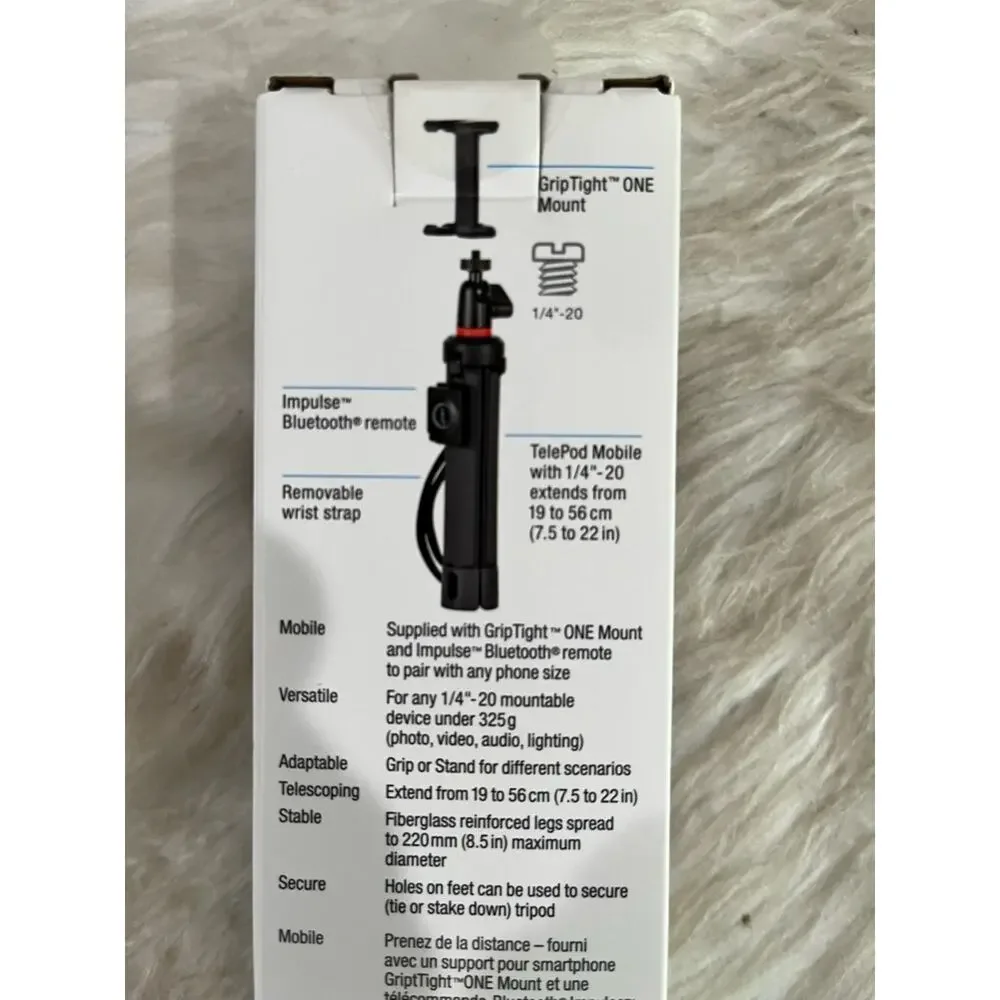 NEW Joby TelePod Mobile 4 in 1 Vlogging Selfie Tripod IPhone Wireless Bluetooth